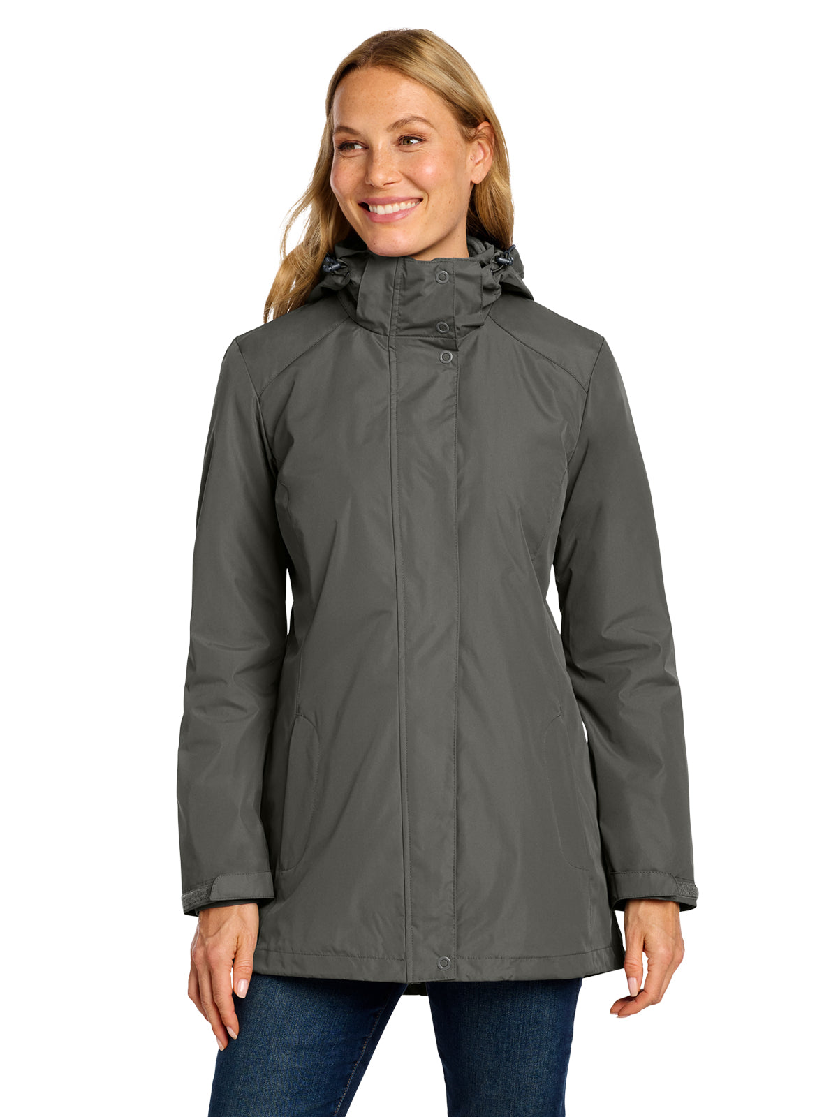 Women's 2-Pocket All-Weather Jacket - L123 - Storm Grey