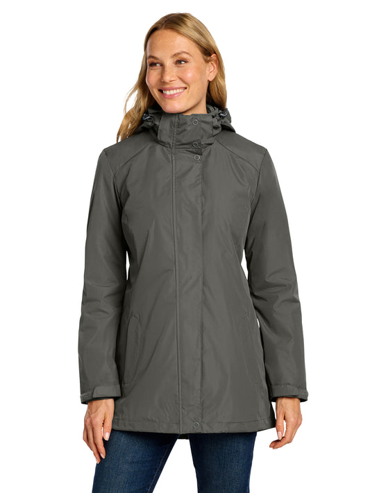 Women's 2-Pocket All-Weather Jacket - L123 - Storm Grey