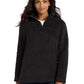 Women's Cozy 1/4-Zip Fleece Sweatshirt - L130 - Black