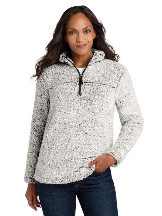 Women's Cozy 1/4-Zip Fleece Sweatshirt - L130 - Grey Heather