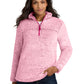 Women's Cozy 1/4-Zip Fleece Sweatshirt - L130 - Pop Raspberry Heather