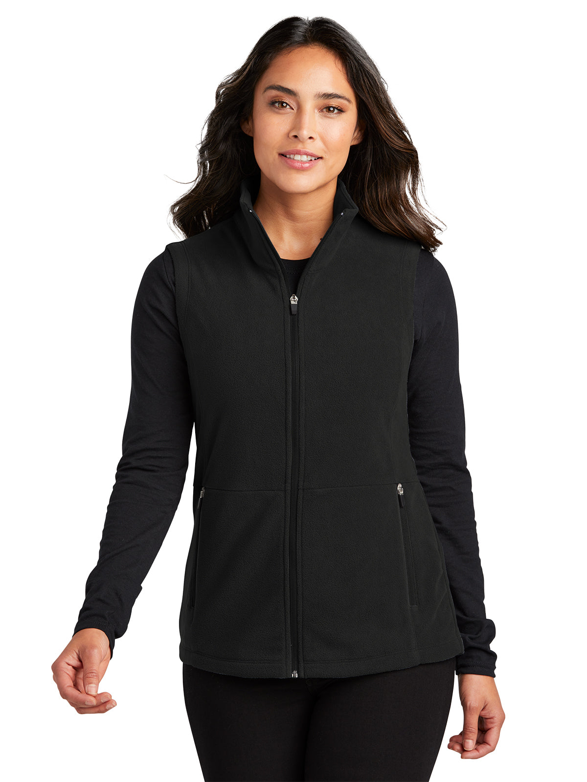 Women's Microfleece Vest - L152 - Black