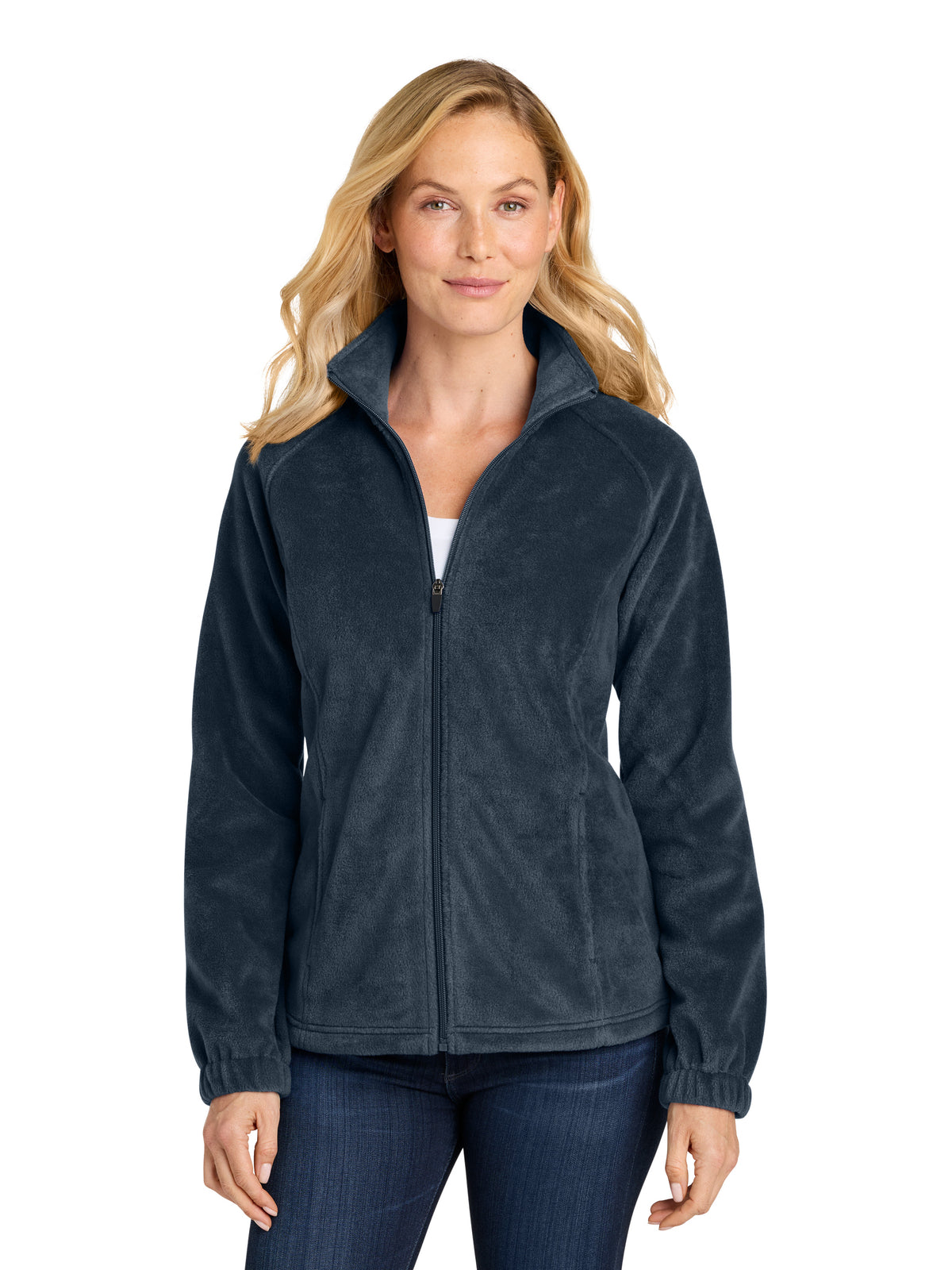 Women’s Plush Fleece Full-Zip Jacket - L190 - Night Navy
