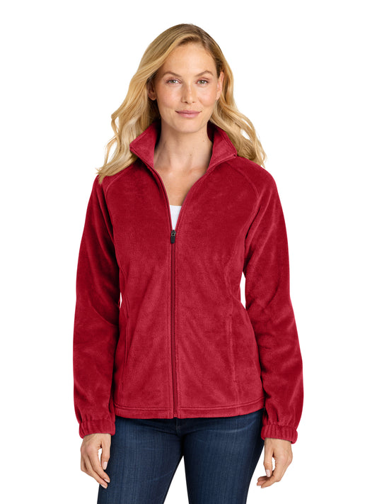 Women’s Plush Fleece Full-Zip Jacket - L190 - Rich Red