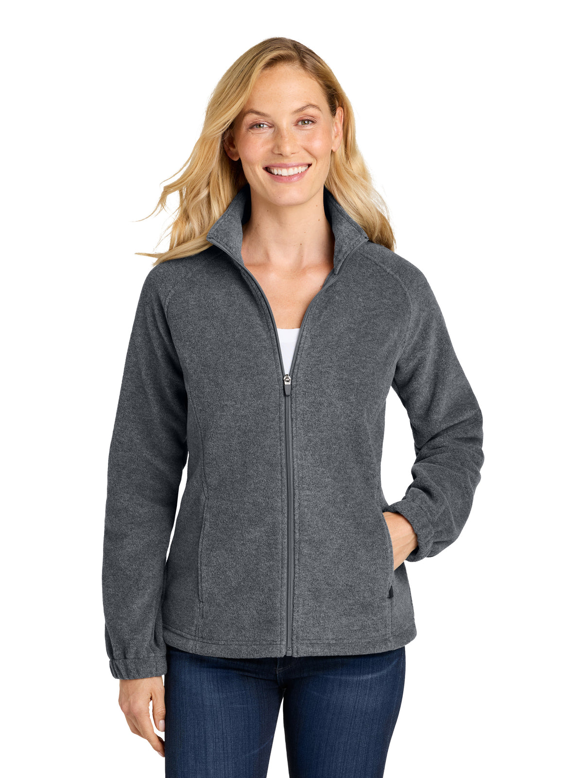 Women’s Plush Fleece Full-Zip Jacket - L190 - Storm Grey Heather