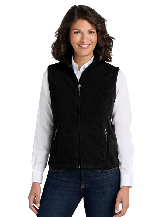 Women's Fleece Vest - L219 - Black