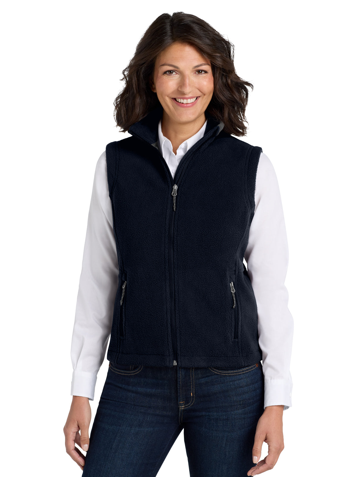 Women's Fleece Vest - L219 - True Navy