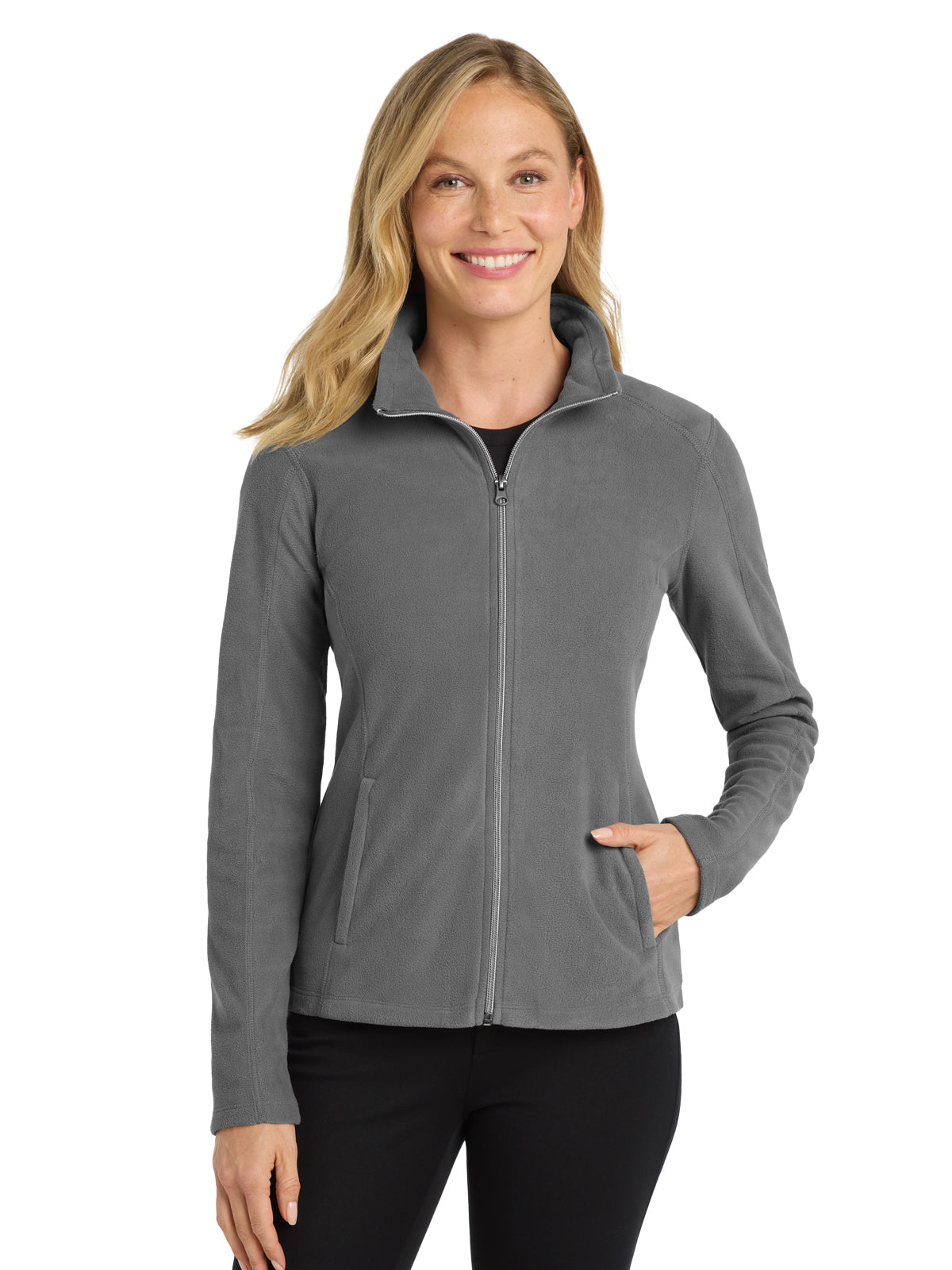 Women's Microfleece Jacket - L223 - Pearl Grey
