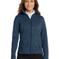 Women's Striped Fleece Jacket - L231 - Navy
