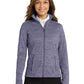 Women's Striped Fleece Jacket - L231 - Purple