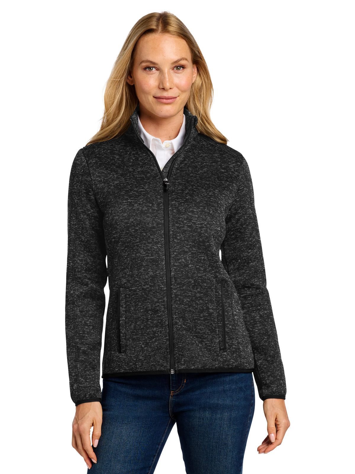 Women's Fleece Jacket - L232 - Black Heather