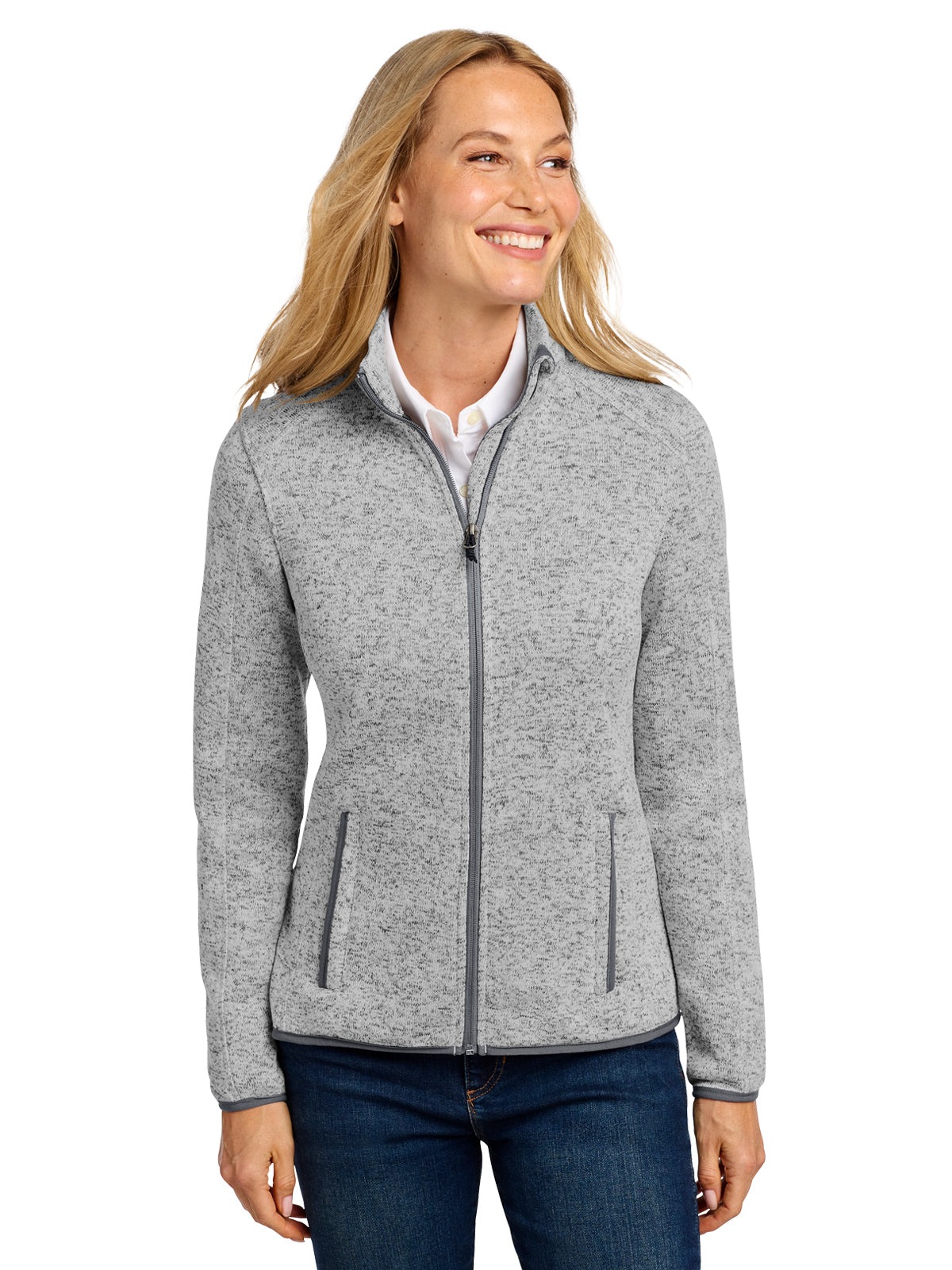 Women's Fleece Jacket - L232 - Grey Heather