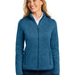 Women's Fleece Jacket - L232 - Medium Blue Heather