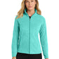 Women's Heather Microfleece Full-Zip Jacket - L235 - Aqua Green Heather