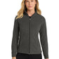 Women's Heather Microfleece Full-Zip Jacket - L235 - Black Charcoal Heather