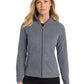 Women's Heather Microfleece Full-Zip Jacket - L235 - True Navy Heather