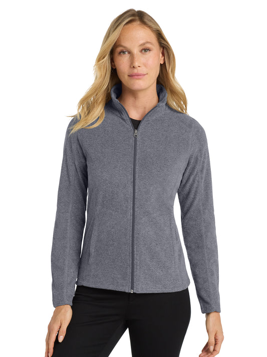 Women's Heather Microfleece Full-Zip Jacket - L235 - True Navy Heather