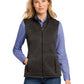 Women's Fleece Vest - L236 - Black Heather