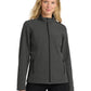 Women's Soft Shell Jacket - L317 - Black Charcoal Heather