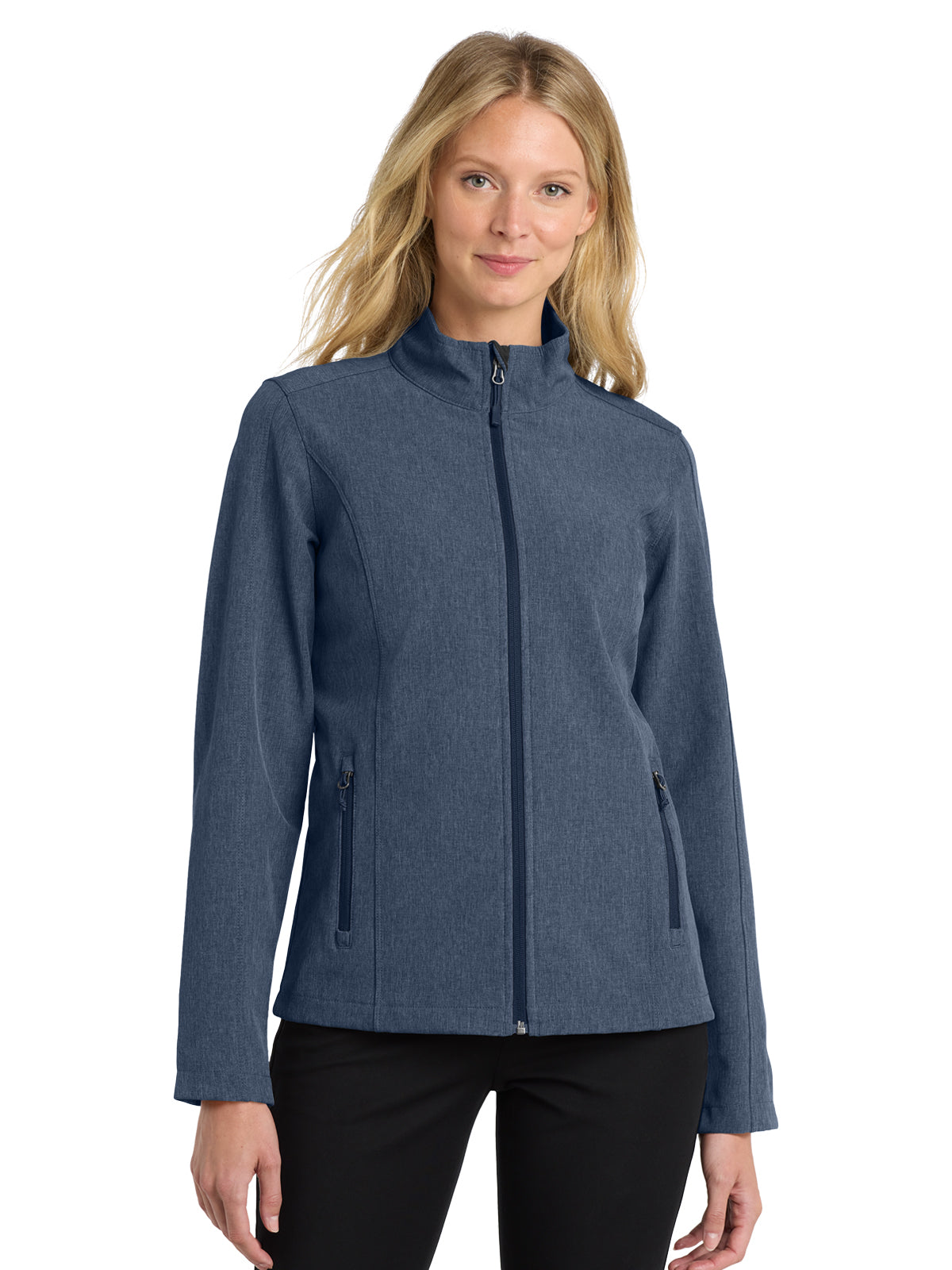 Women's Soft Shell Jacket - L317 - Navy Heather