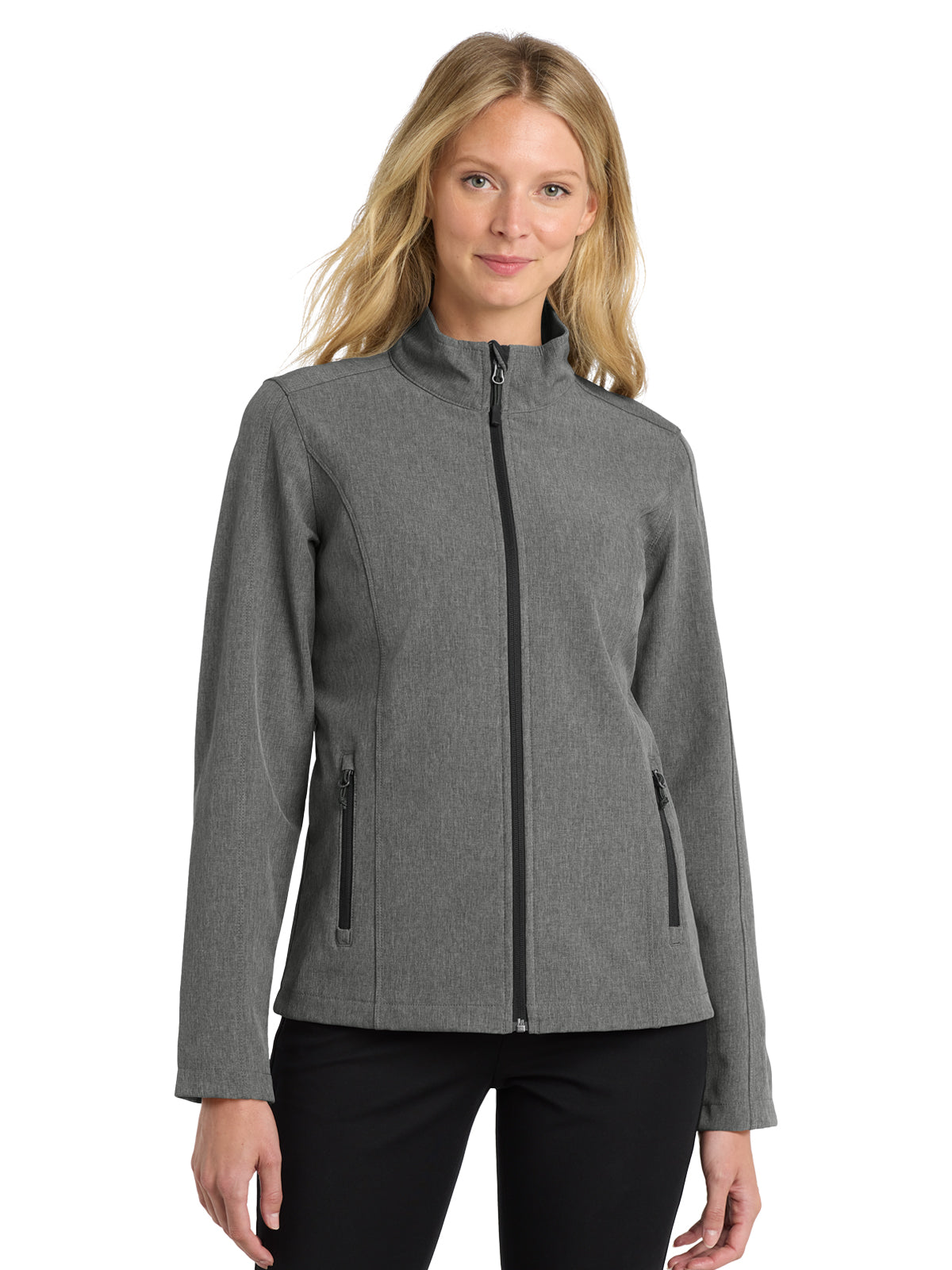 Women's Soft Shell Jacket - L317 - Pearl Grey Heather
