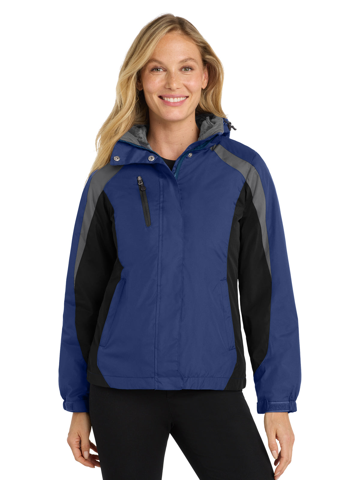 Women's Colorblock 3-in-1 Jacket - L321 - Admiral Blue/ Black/ Magnet
