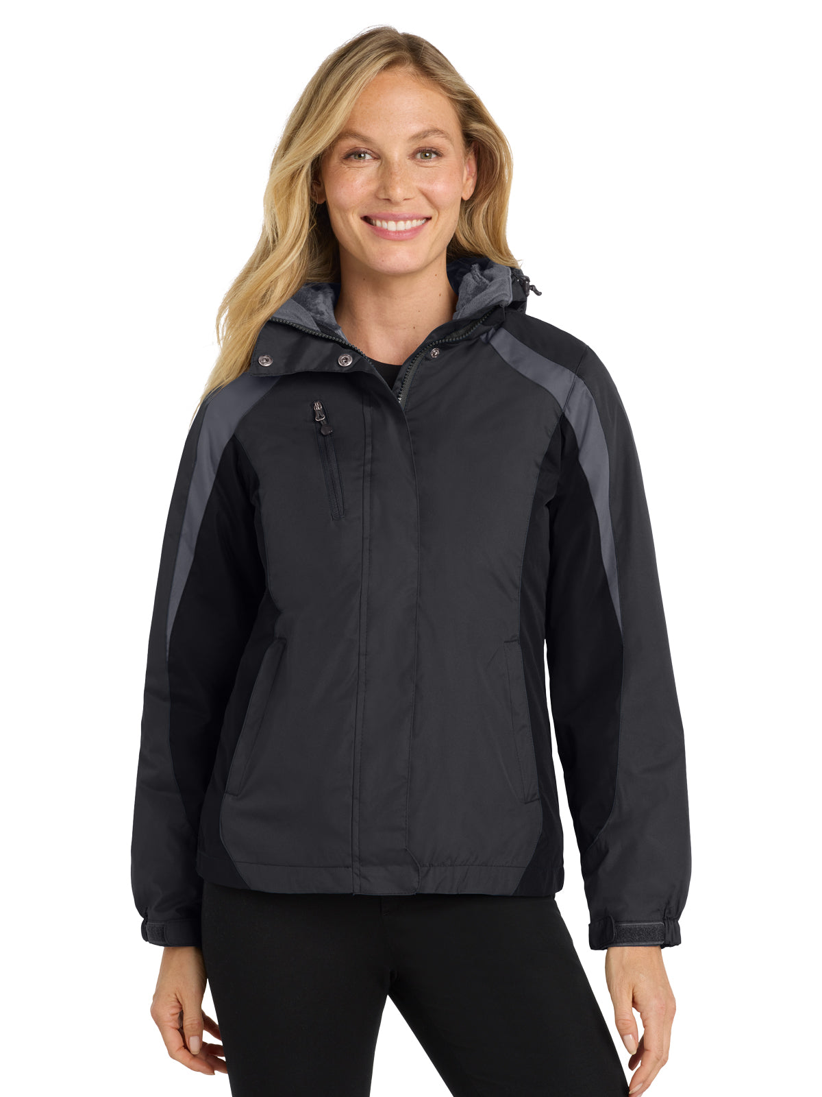 Women's Colorblock 3-in-1 Jacket - L321 - Black/Black/Magnet