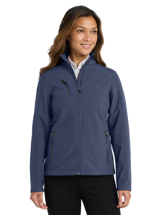 Women's 3-Pocket Welded Soft Shell Jacket - L324 - Dress Blue Navy