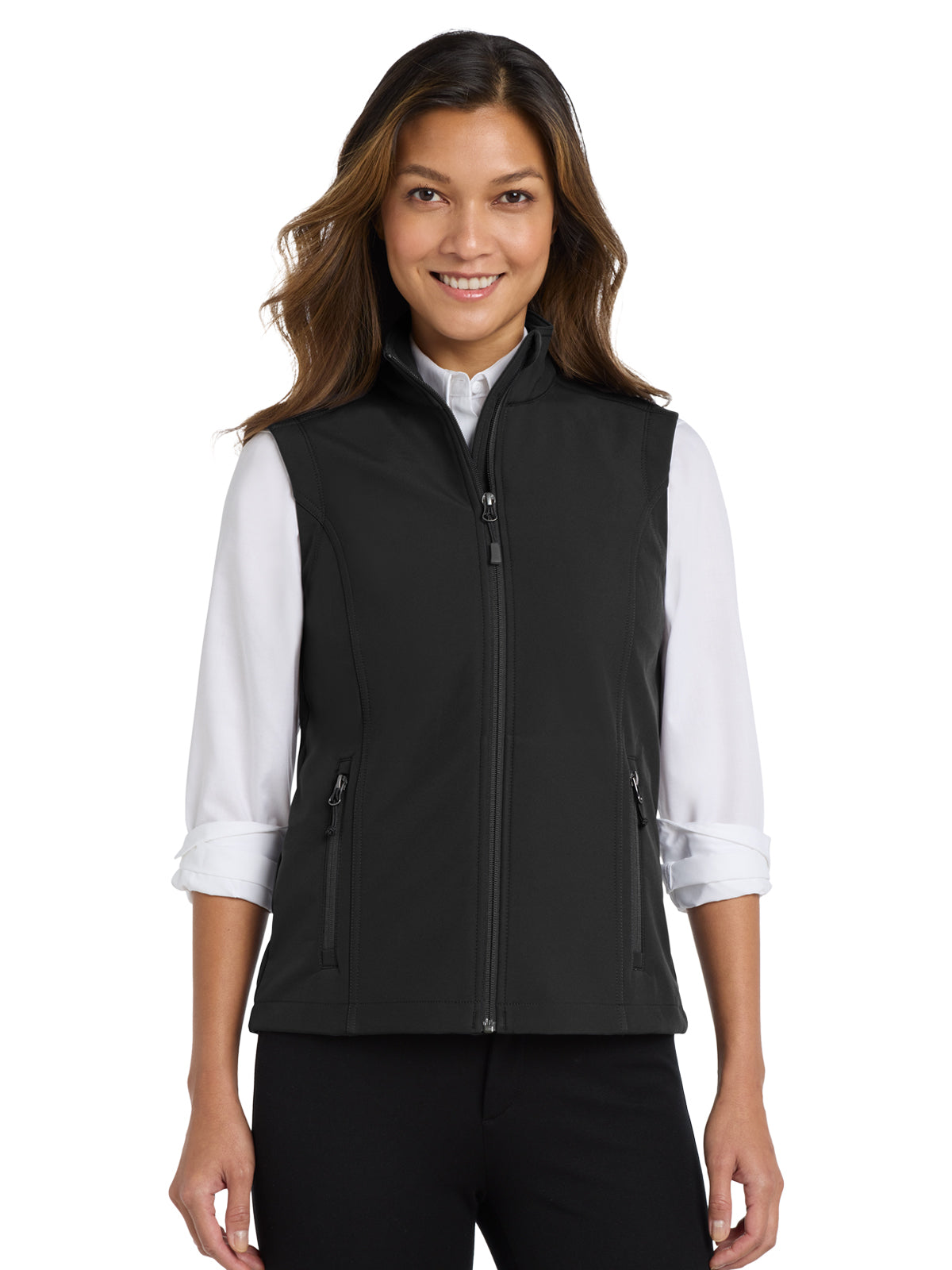 Women's Soft Shell Vest - L325 - Black