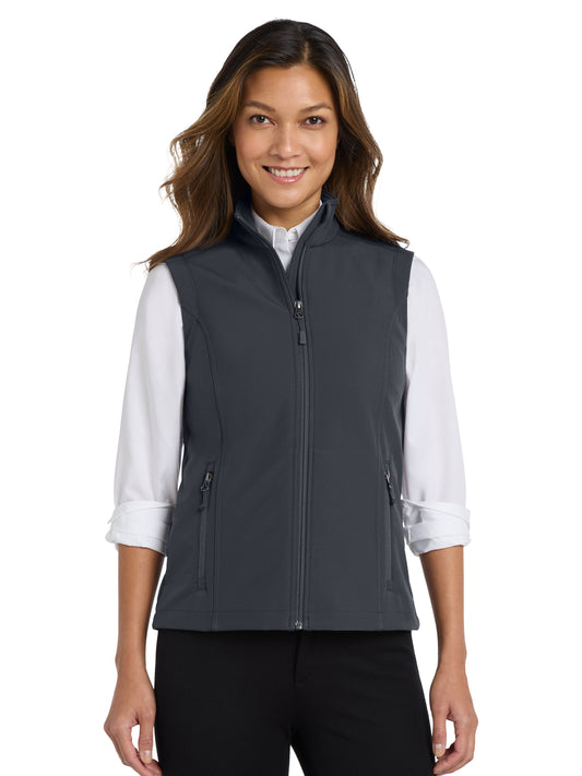 Women's Soft Shell Vest - L325 - Battleship Grey