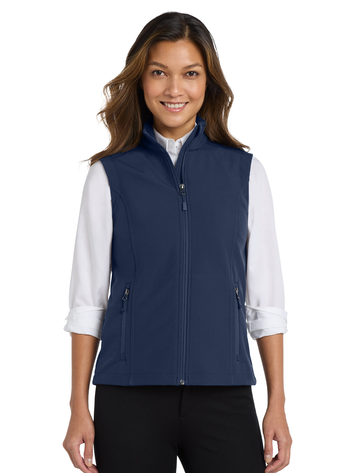 Women's Soft Shell Vest - L325 - Dress Blue Navy