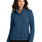 Women's 2-Pocket Arc Sweater Fleece Jacket - L428 - Insignia Blue Heather