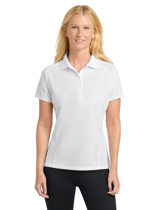 Women's Pocketless Dri-Mesh Polo - L474 - White