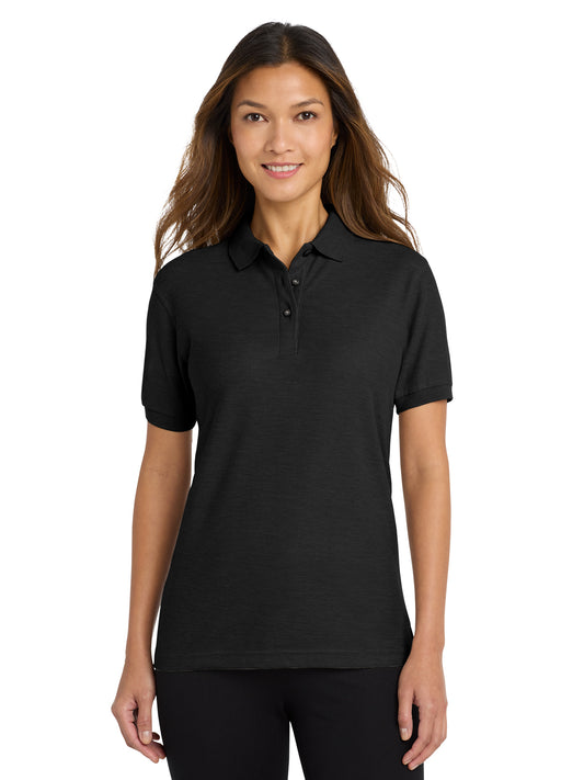 Women's Silk Touch Polo Shirt - L500 - Black
