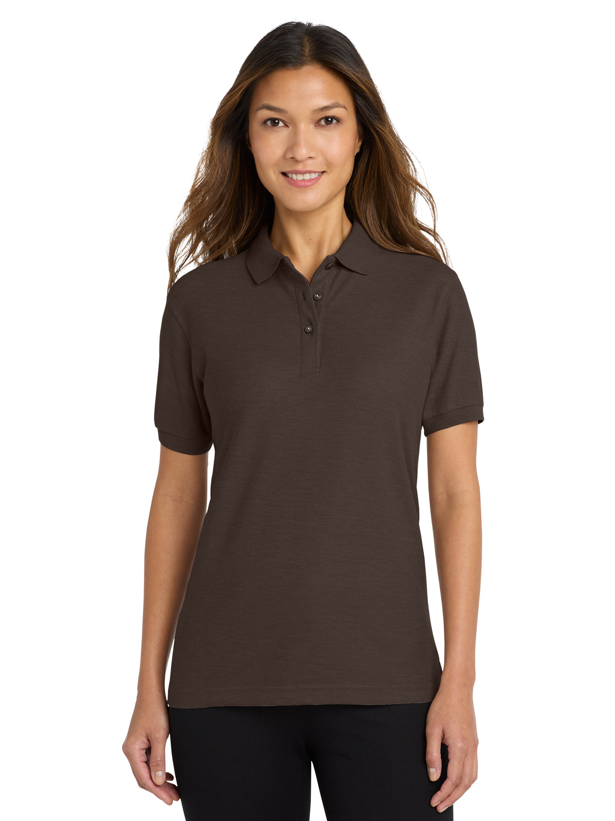Women's Silk Touch Polo Shirt - L500 - Coffee Bean