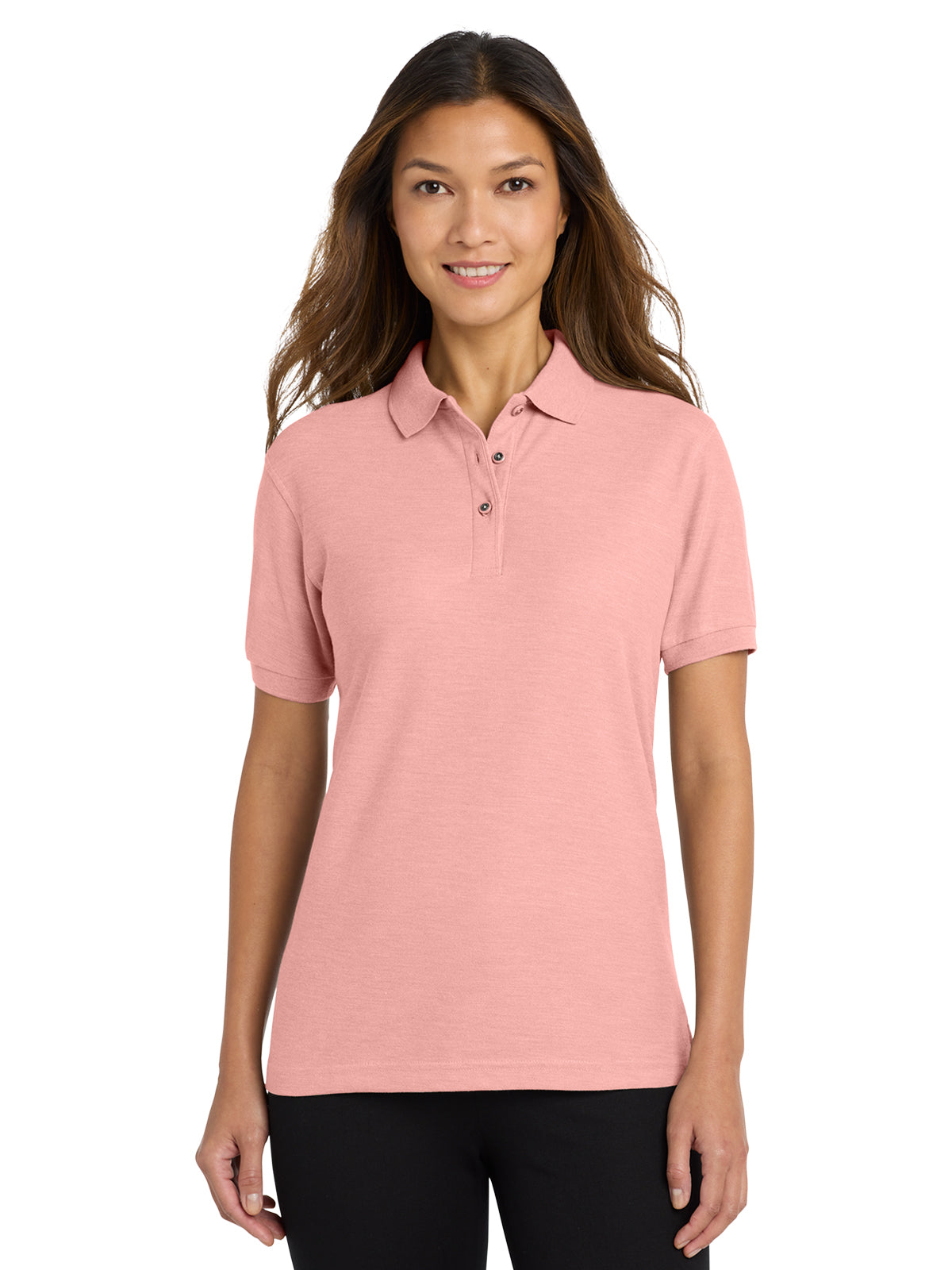 Women's Silk Touch Polo Shirt - L500 - Light Pink