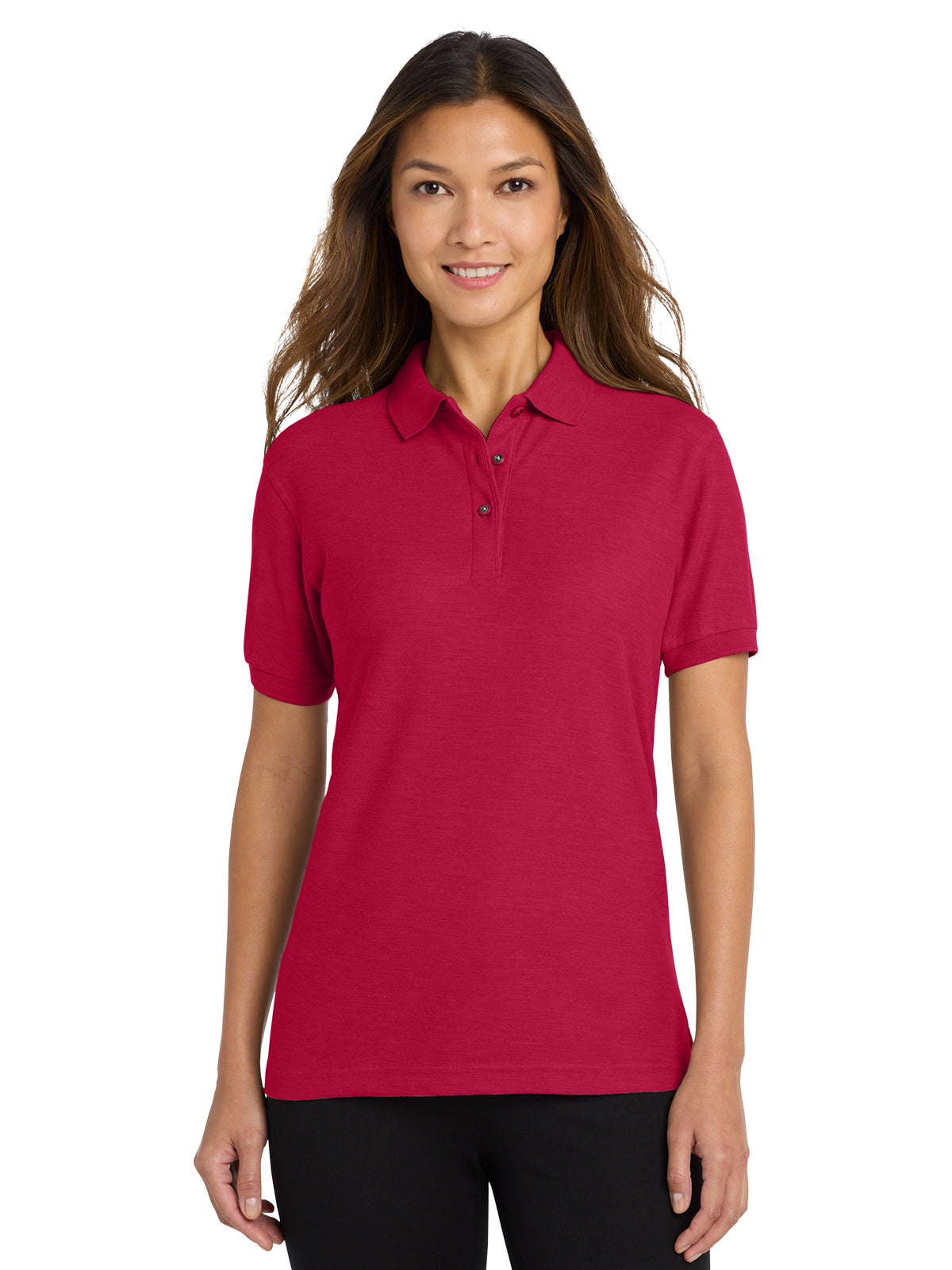 Women's Silk Touch Polo Shirt - L500 - Red