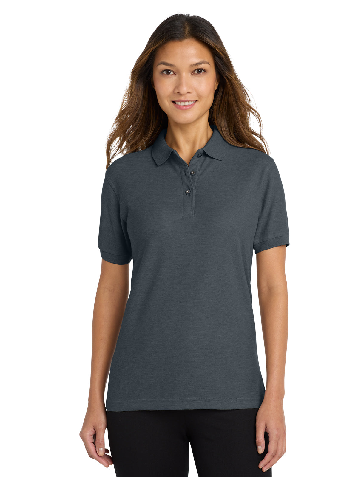 Women's Silk Touch Polo Shirt - L500 - Steel Grey