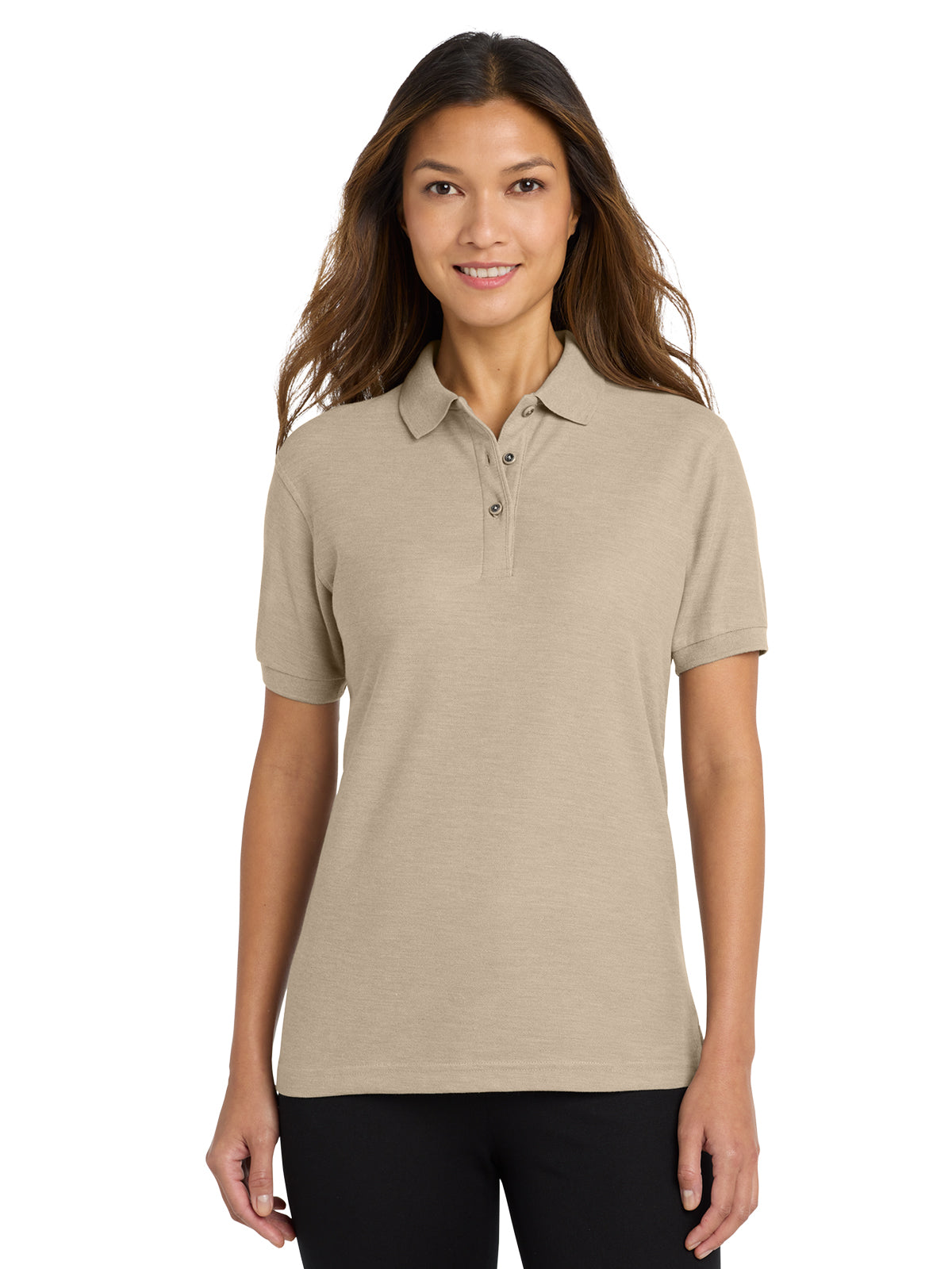 Women's Silk Touch Polo Shirt - L500 - Stone