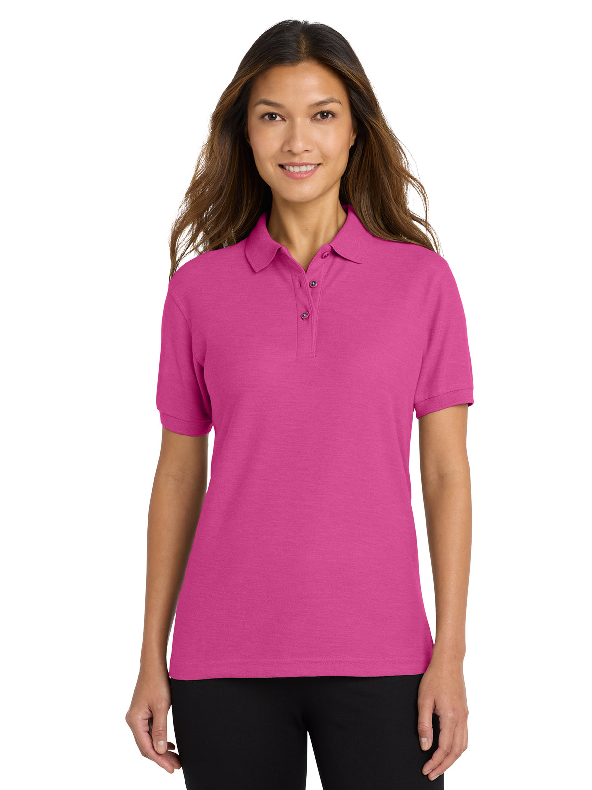 Women's Silk Touch Polo Shirt - L500 - Tropical Pink