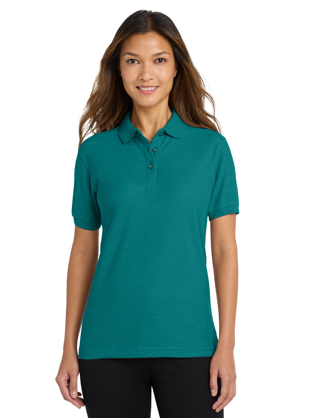 Women's Silk Touch Polo Shirt - L500 - Teal Green