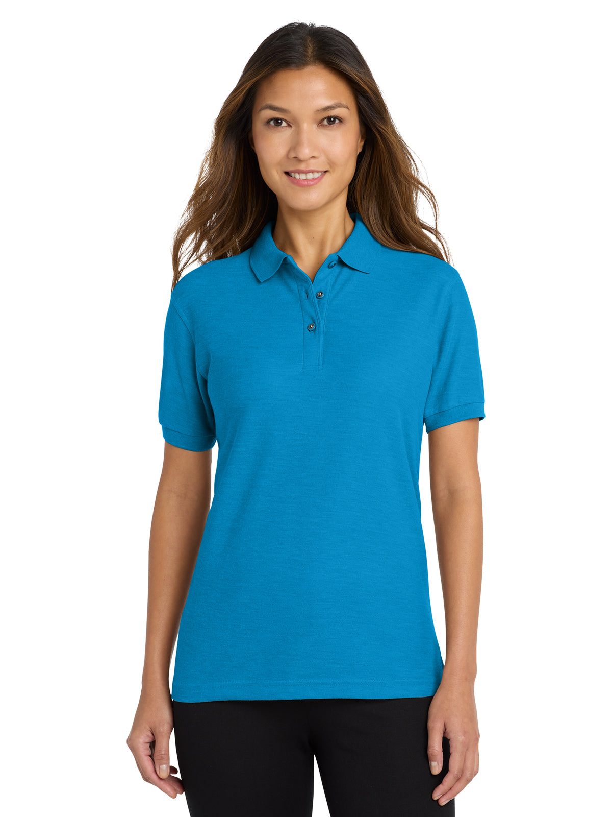 Women's Silk Touch Polo Shirt - L500 - Turquoise