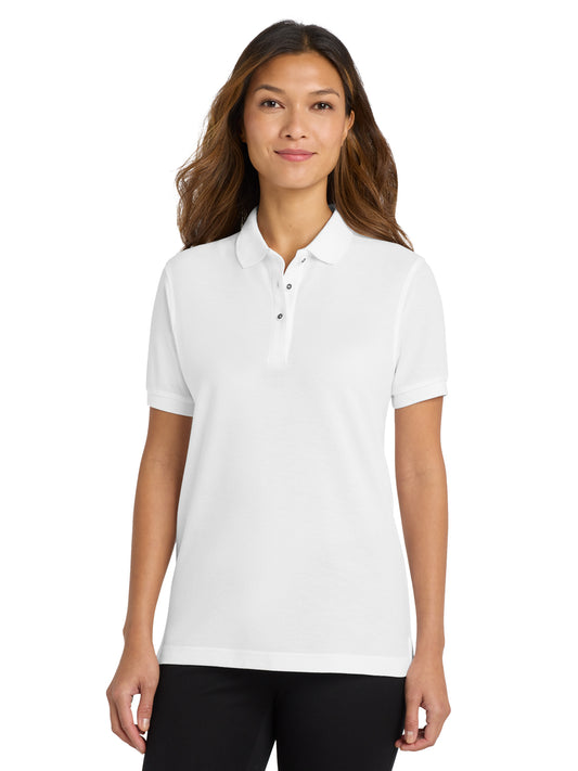 Women's Silk Touch Polo Shirt - L500 - White