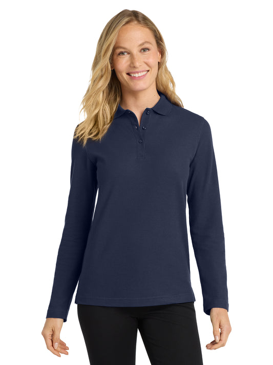 Women's Long Sleeve Polo - L500LS - Navy