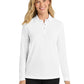 Women's Long Sleeve Polo - L500LS - White