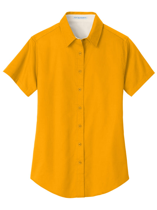 Women's Short Sleeve Easy Care Shirt - L508 - Athletic Gold/Light Stone