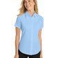 Women's Short Sleeve Easy Care Shirt - L508 - Light Blue/Light Stone