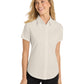 Women's Short Sleeve Easy Care Shirt - L508 - Light Stone/Classic Navy