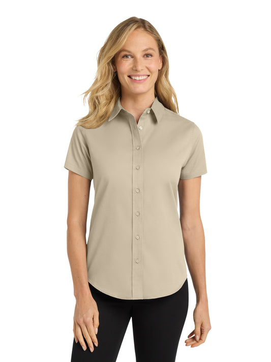 Women's Short Sleeve Easy Care Shirt - L508 - Stone