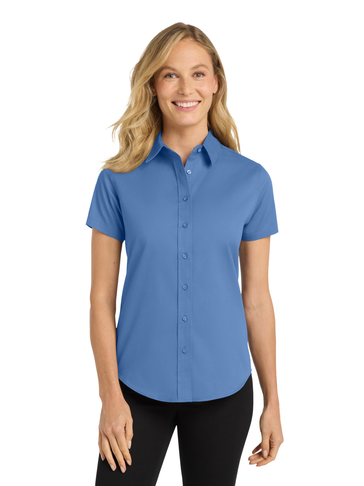 Women's Short Sleeve Easy Care Shirt - L508 - Ultramarine Blue